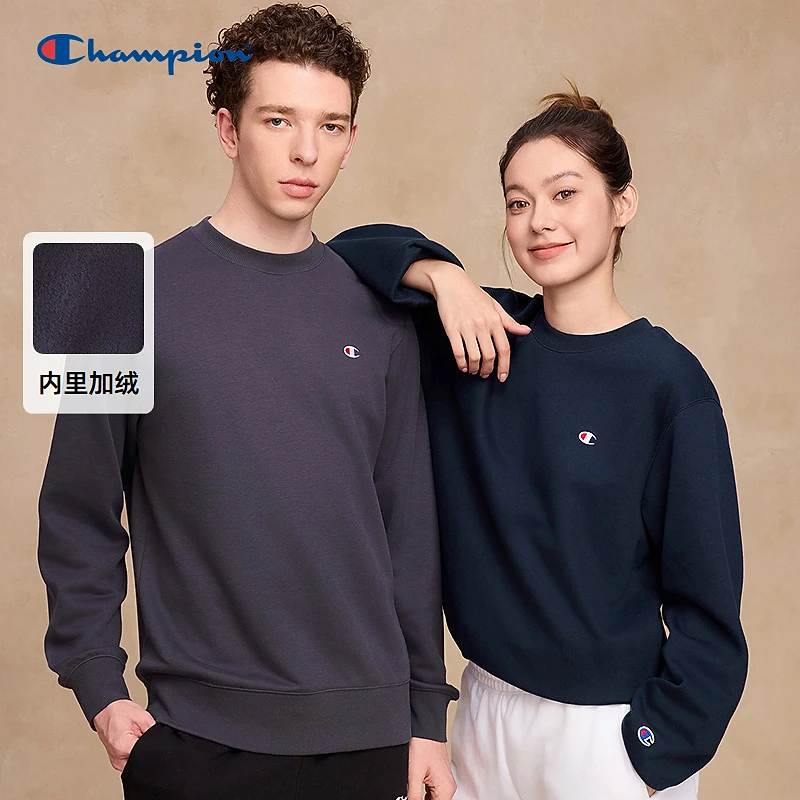 【DB】Champion冠军加绒宽松圆领刺绣小标加绒卫衣U5CSWSM059