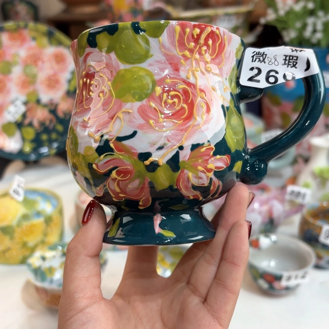 景德镇手绘高温釉下彩陶瓷茶具