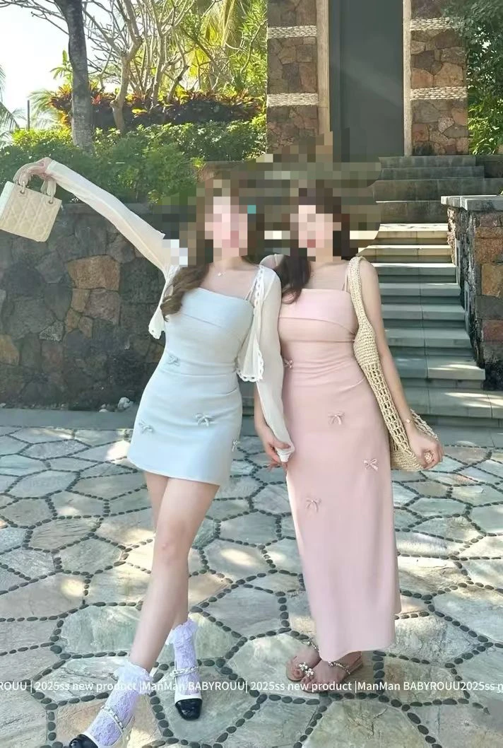 【长款】大码女装法式纯欲收腰吊带鱼尾裙微胖mm开叉包臀连衣裙1811