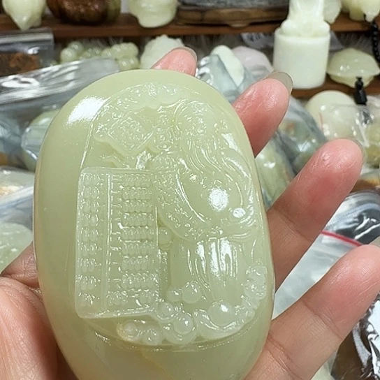 平***安砖雕石头手把件不退不换