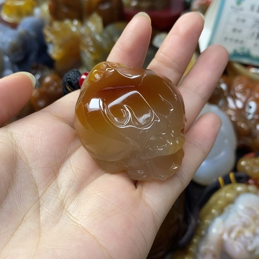 玛瑙/玉髓未镶嵌手把件