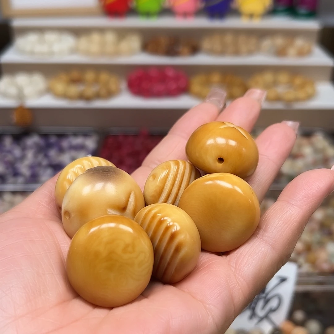 手串菩提根/象牙果瑕疵炭烧叉叉包10颗有裂