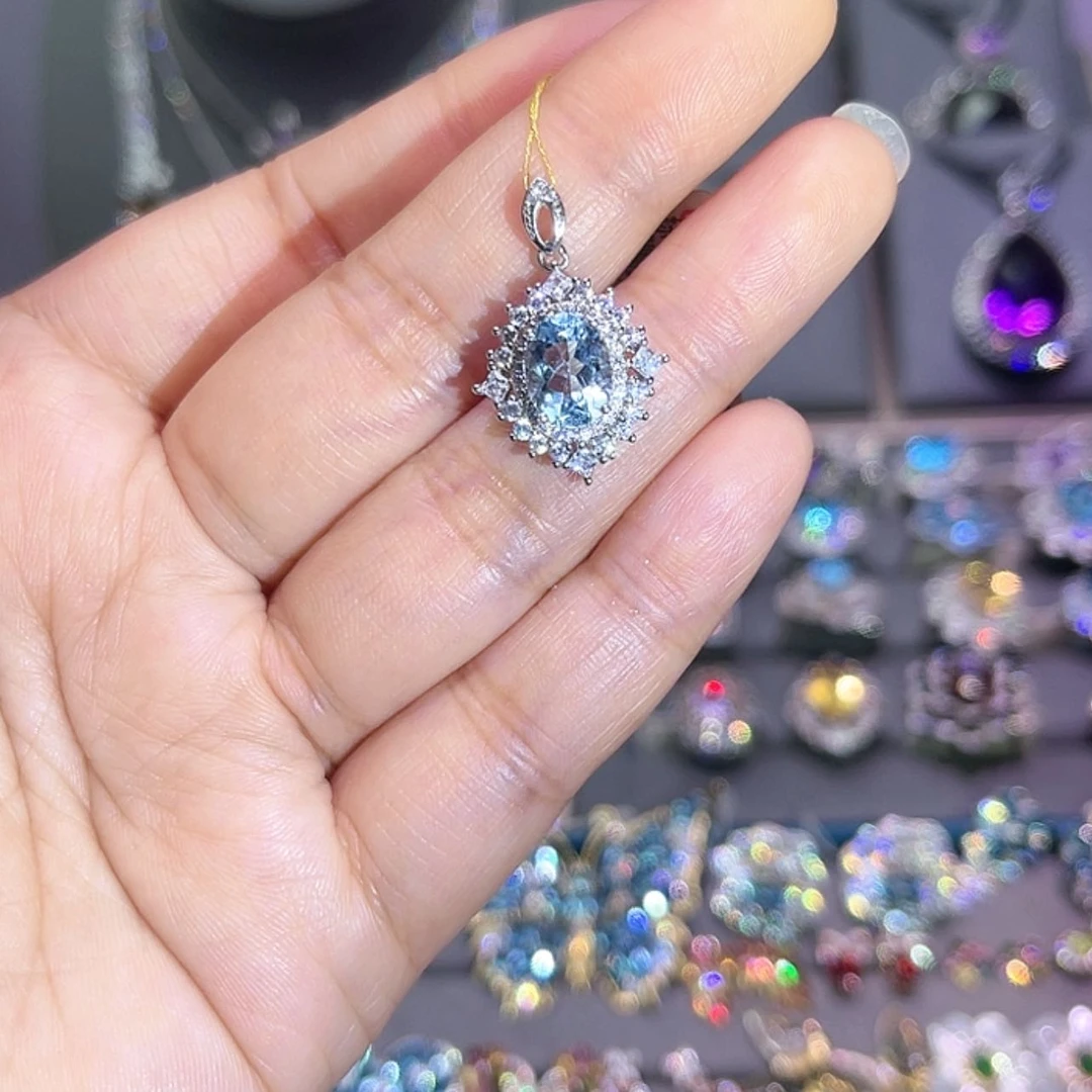 【闪购商品】托帕石吊坠(赠链)银S925镶嵌