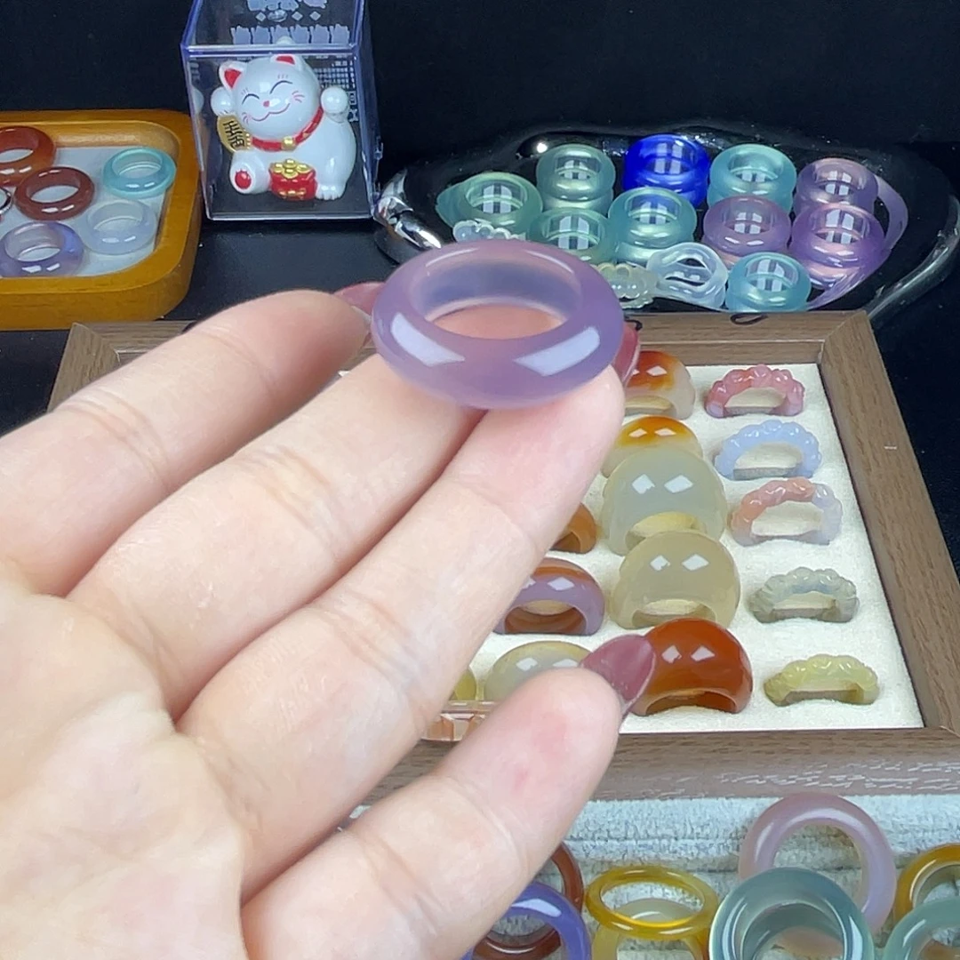 玛瑙/玉髓合金戒指港19直径18.5不退换