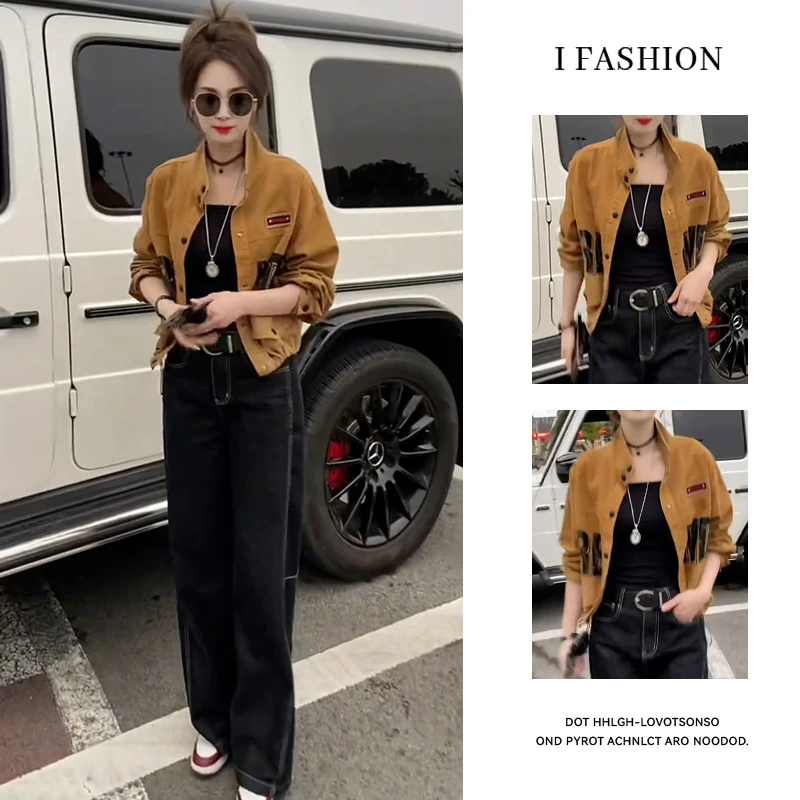 纯棉气质牛仔短外套女2026年春秋新款小个子休闲宽松显瘦夹克上衣