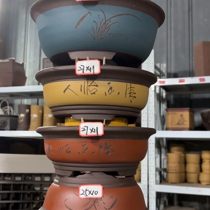 紫砂花盆100-6。