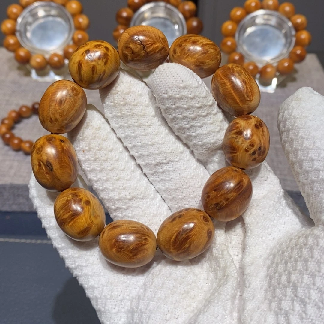 柏木（崖柏）1.6¥2.0手工枣珠火焰瘤疤纹