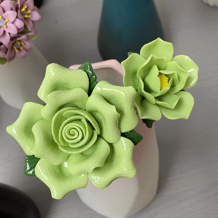 陶瓷手工制作陶瓷花