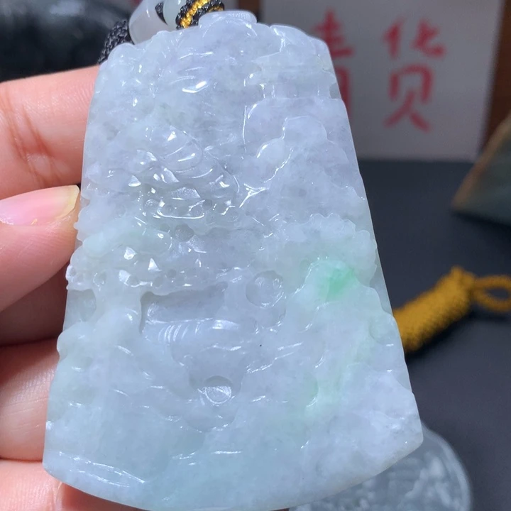 翡翠未镶嵌颈饰保真天然A货翡翠