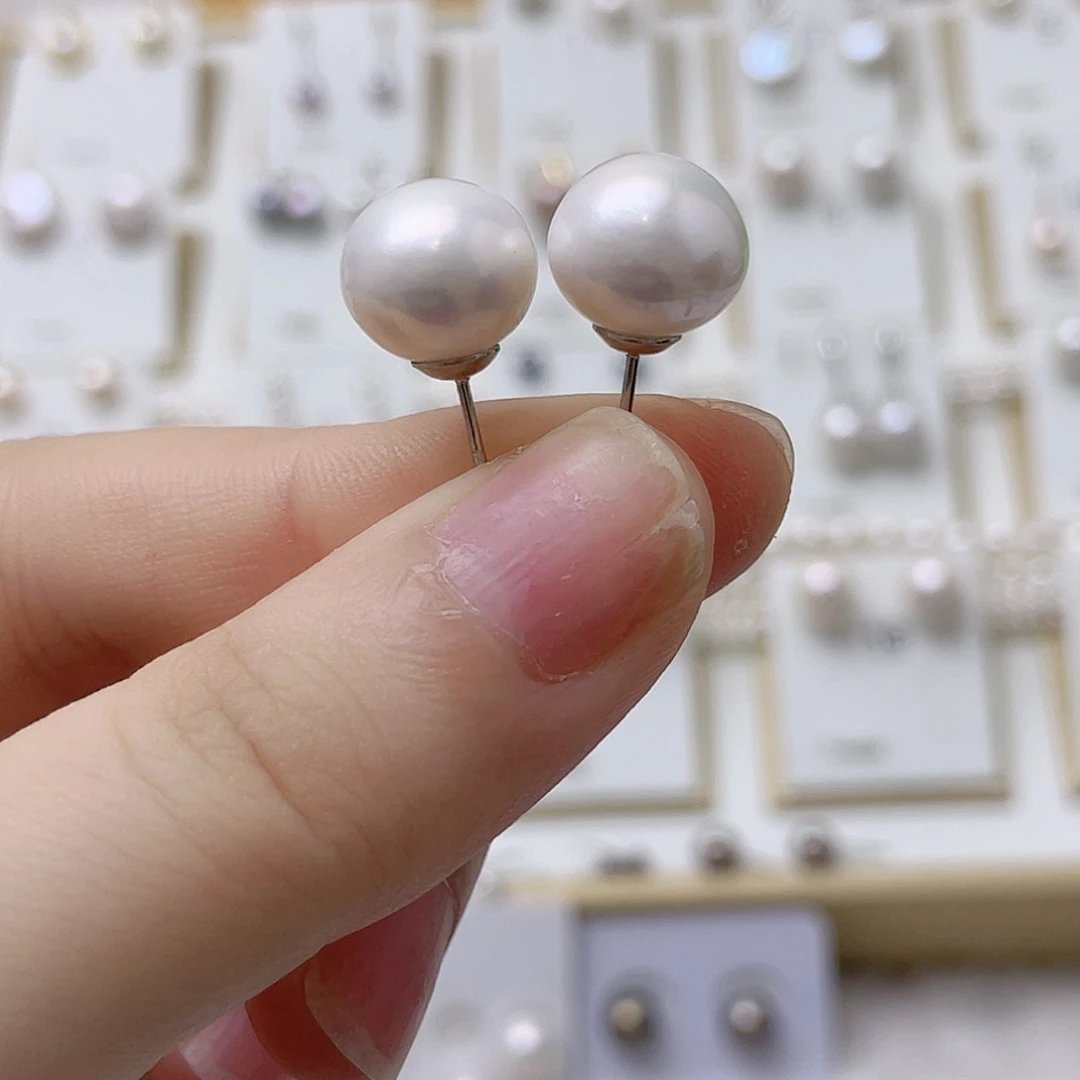玉****银S925镶嵌耳饰淡水珍珠