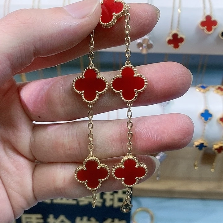 玛瑙/玉髓手链18K金镶嵌K黄