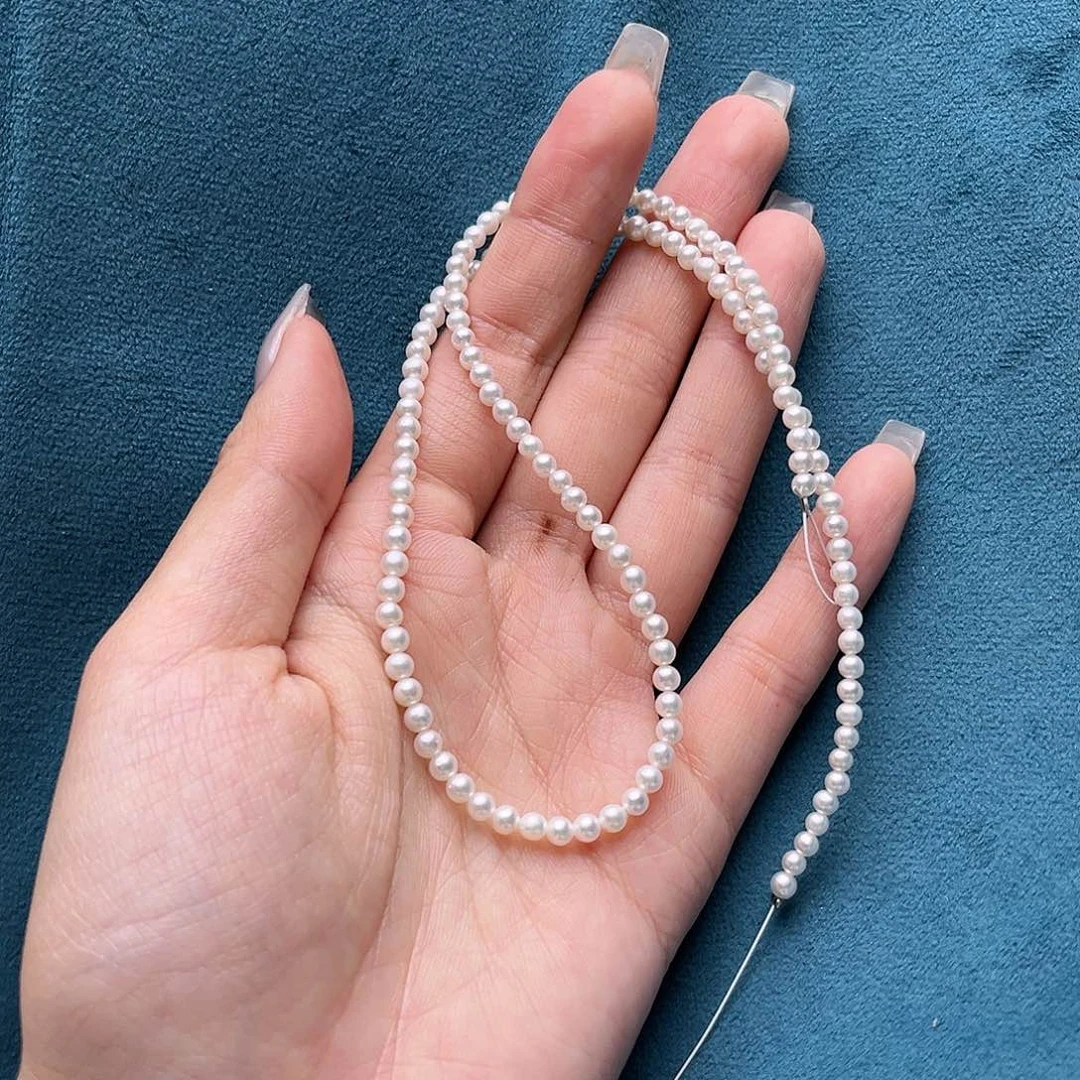 淡水珍珠项链银S925镶嵌
