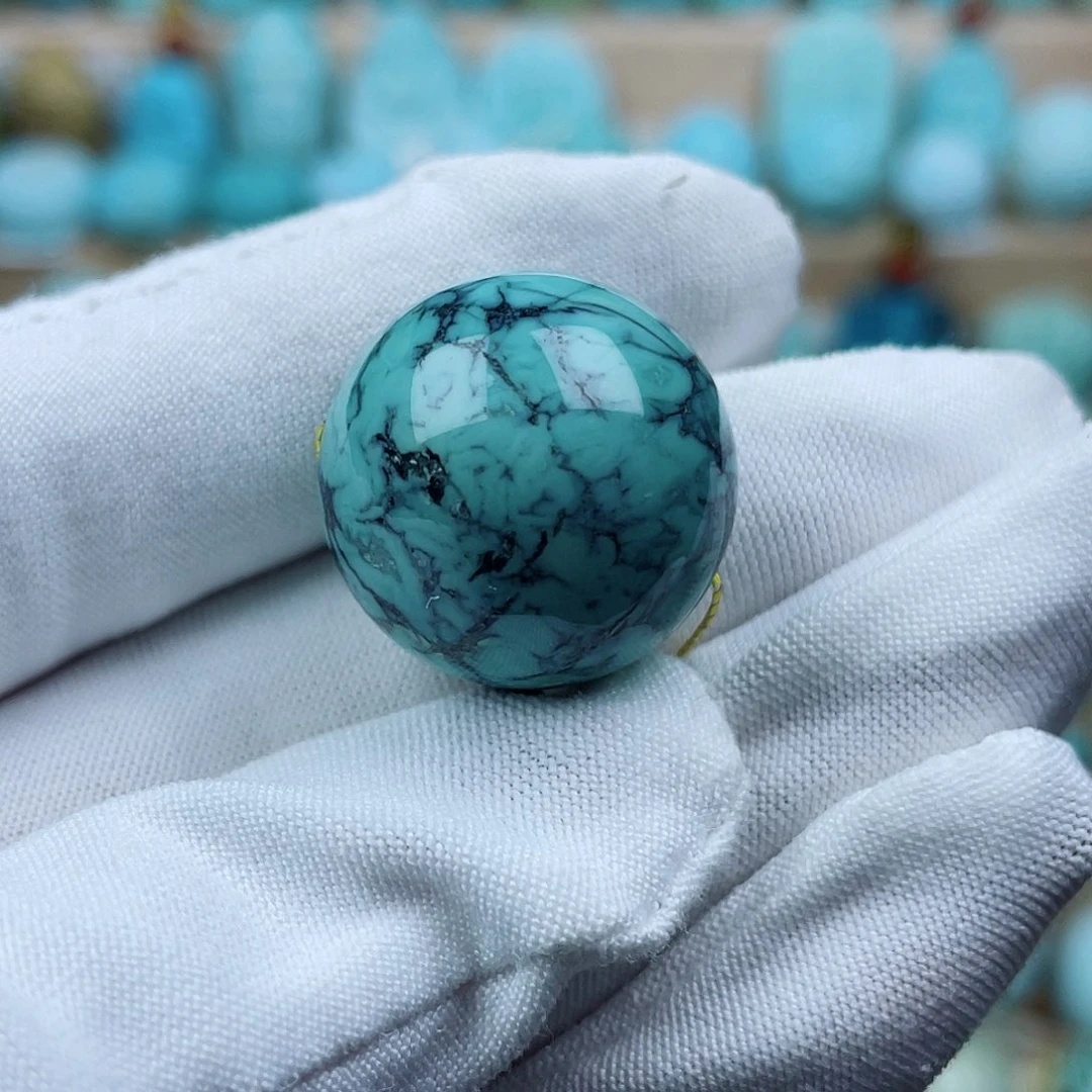 未镶嵌绿松石珠宝奇石21mm