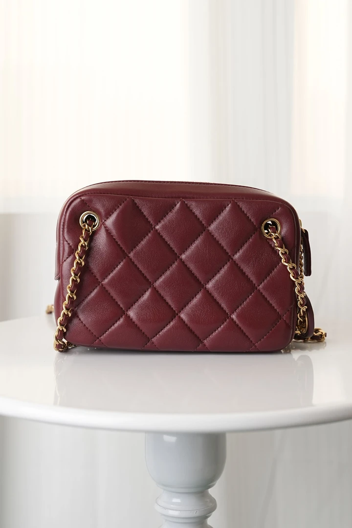 【Choole】（奶奶-24K相机包）新款斜跨包新年流行 时尚菱格