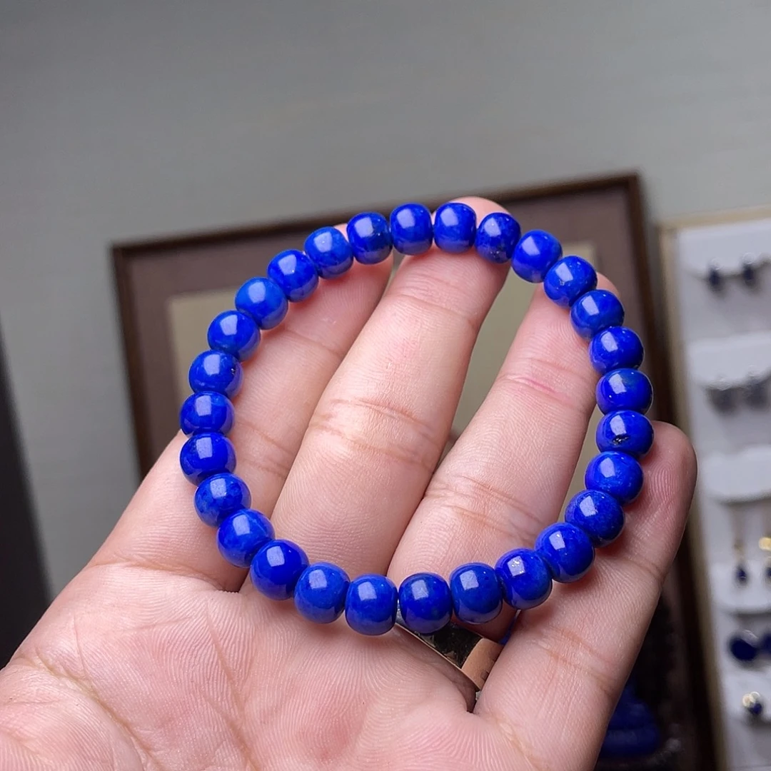 青金石未镶嵌福利老型8mm手串