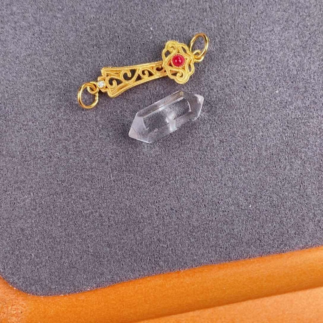 水晶珠宝半成品银S925镀金镶嵌