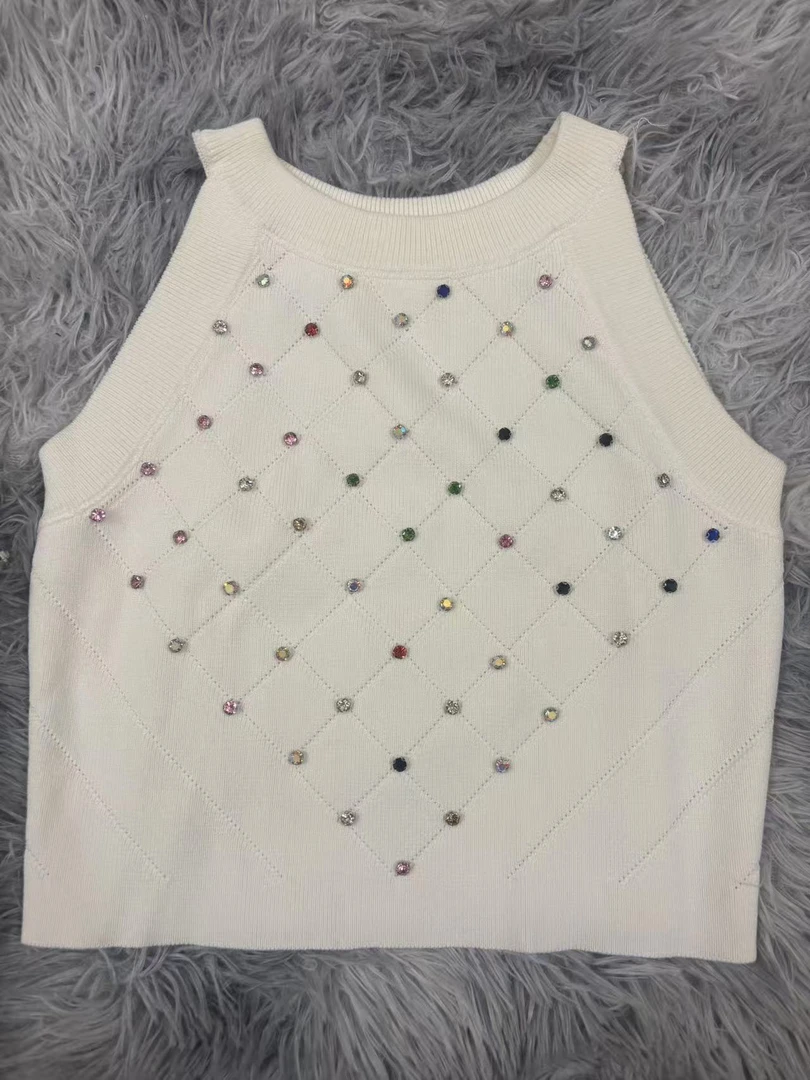 Q【01-100】2025年夏季短袖百搭潮流时尚气质轻奢小香风设计师