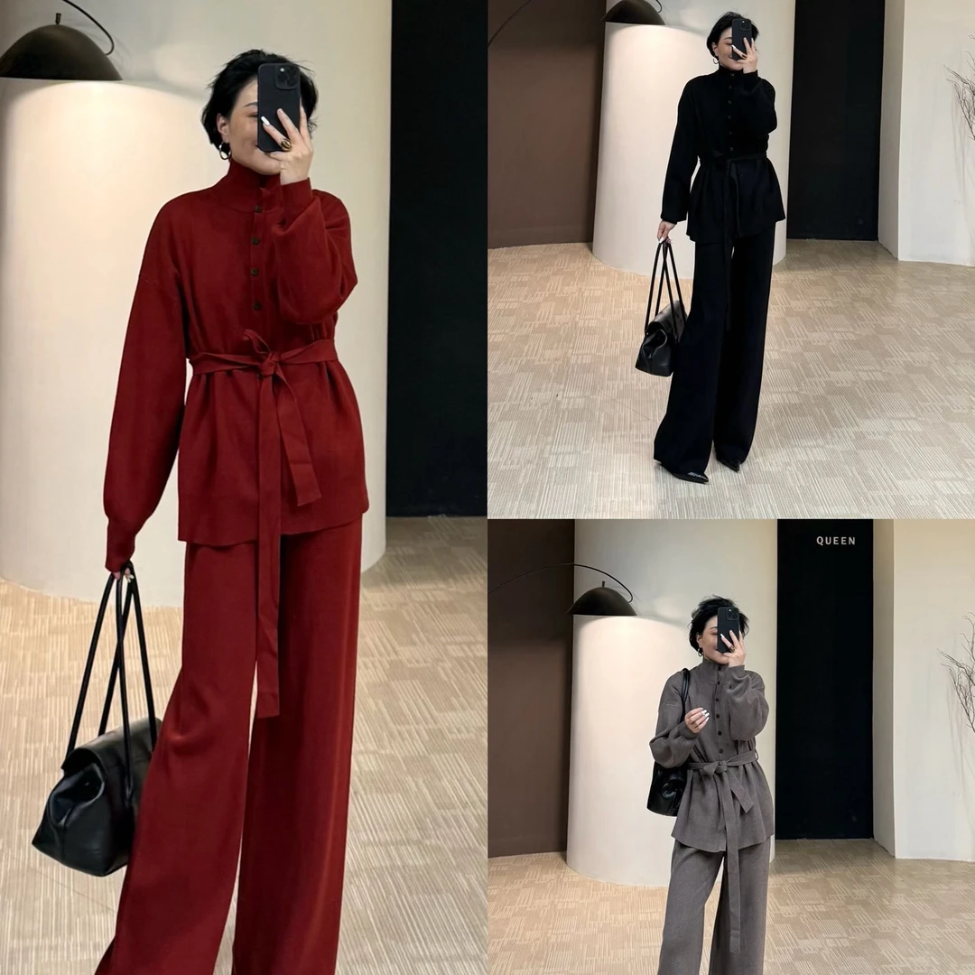 美丽私服气质显瘦针织套裤160斤以内（91160）