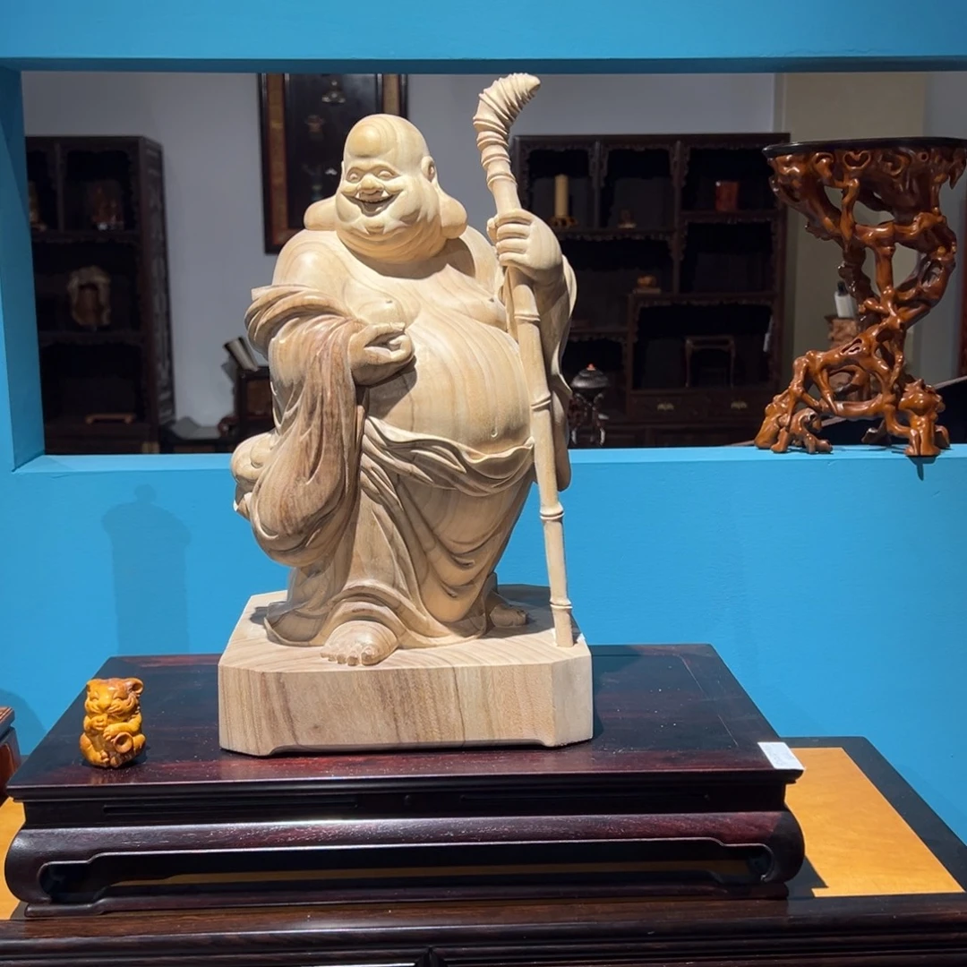 明***月乌木类成套家具香樟树手工米勒佛