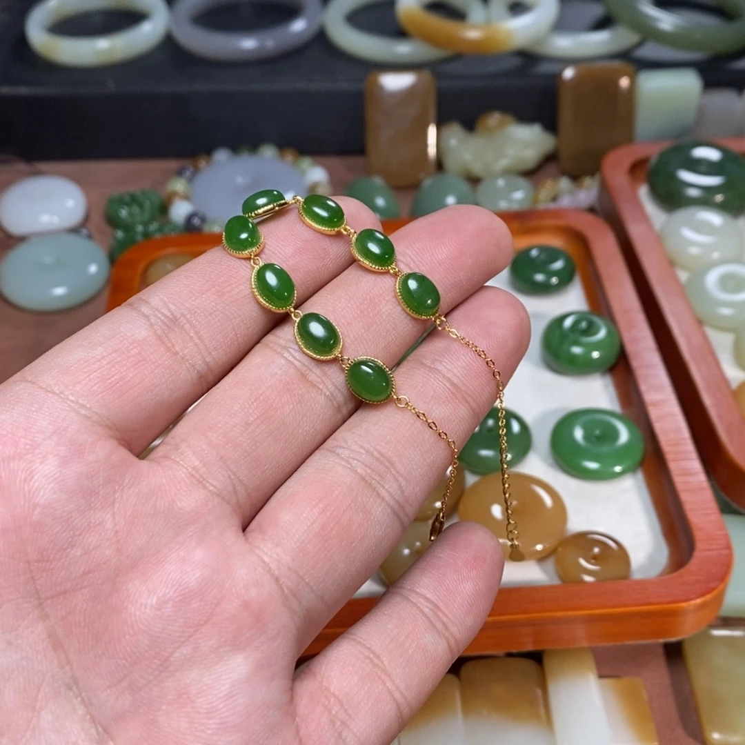 和田玉吊坠(不含链)银S925镶嵌俗****罢