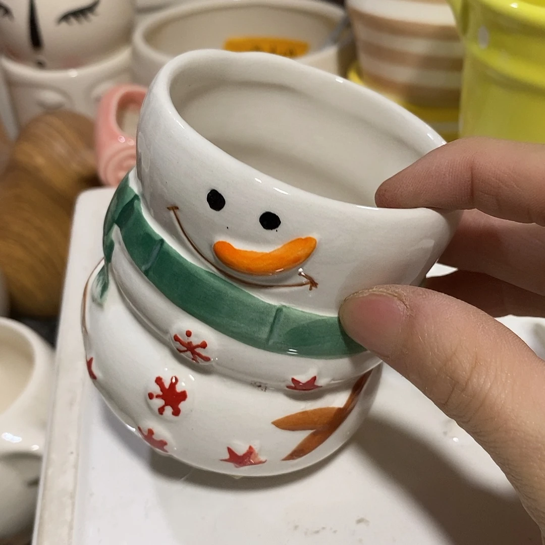 陶杯子陶盆有孔 瑕疵介意勿拍