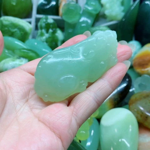 蛇纹石玉未镶嵌手把件