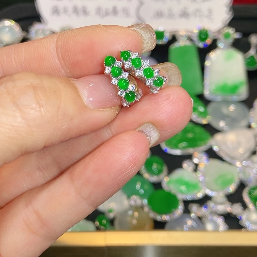 【闪购商品】未镶嵌翡翠耳饰天然翡翠
