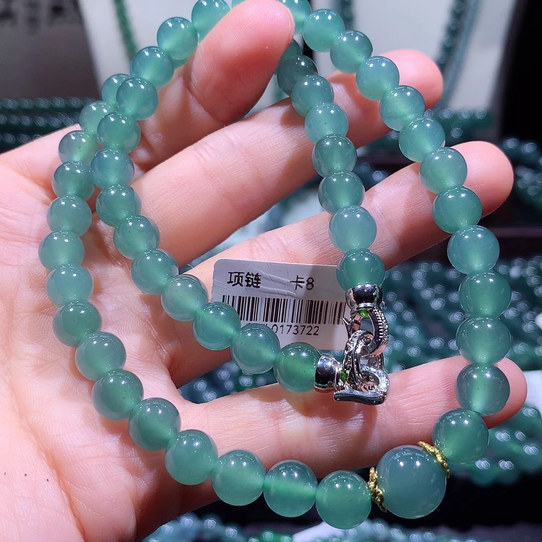 未镶嵌手链翡翠天然a货翡翠项链8mm