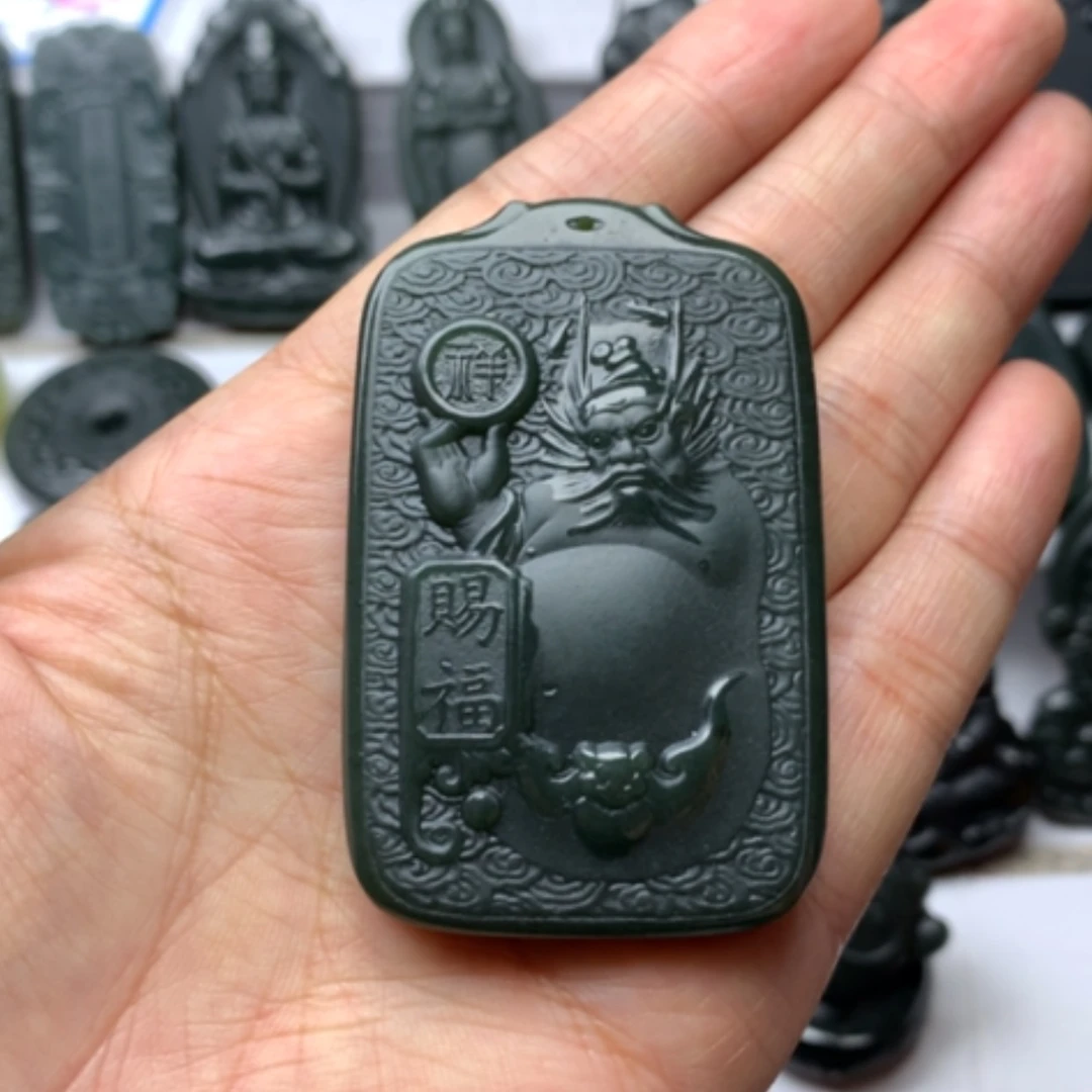 【闪购商品】颈饰未镶嵌和田玉双面雕刻