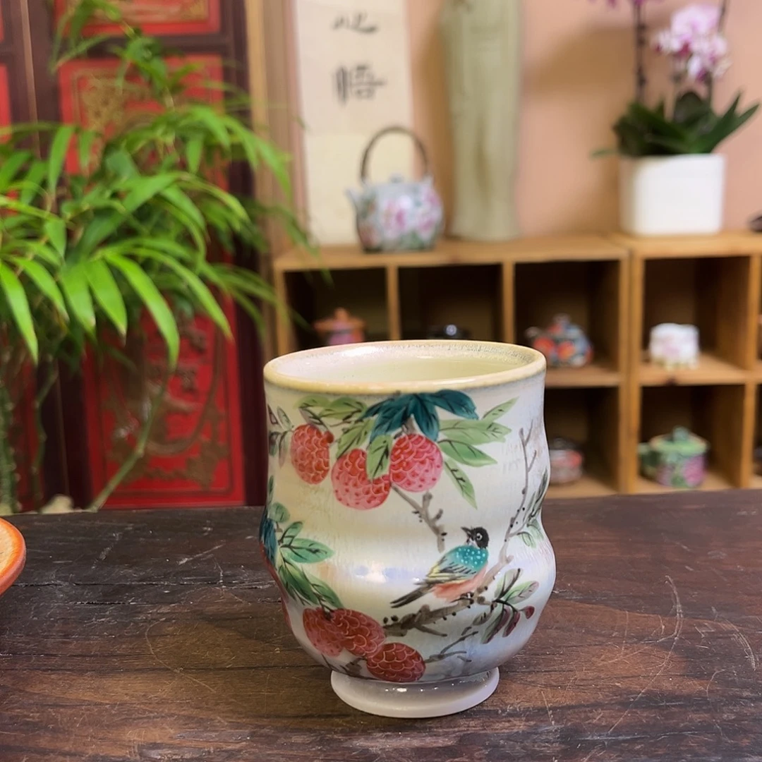 柴烧手工手绘陶瓷
