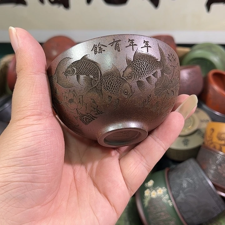 茶杯紫砂全手工紫砂主人杯
