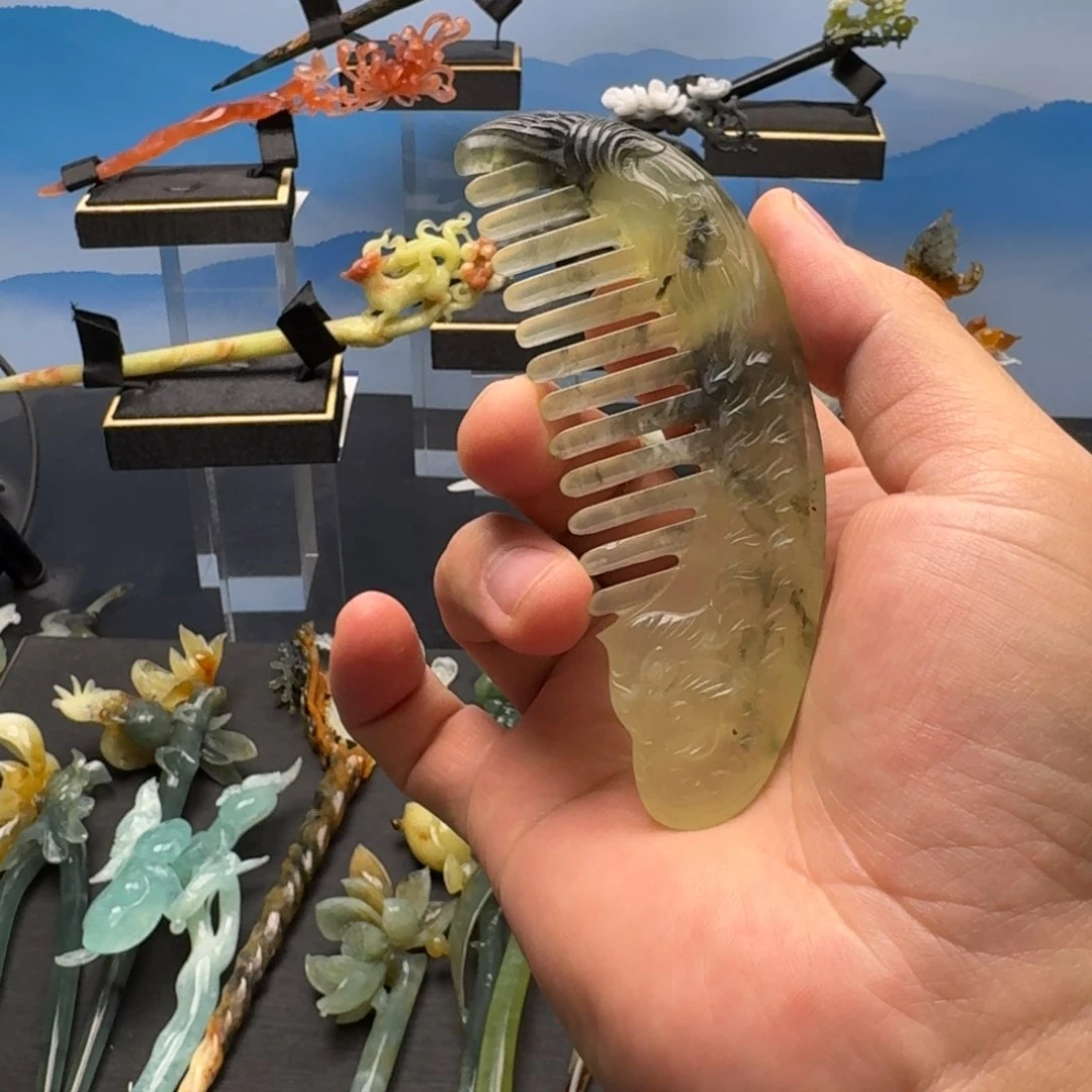 岫玉发饰未镶嵌明君玉簪贼拉好看