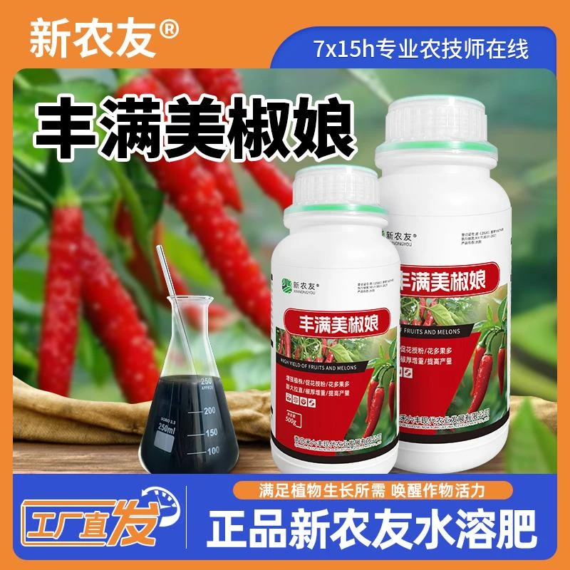 【丰满美娇娘】增强植株促花授粉花多果多膨大拉直椒厚增重