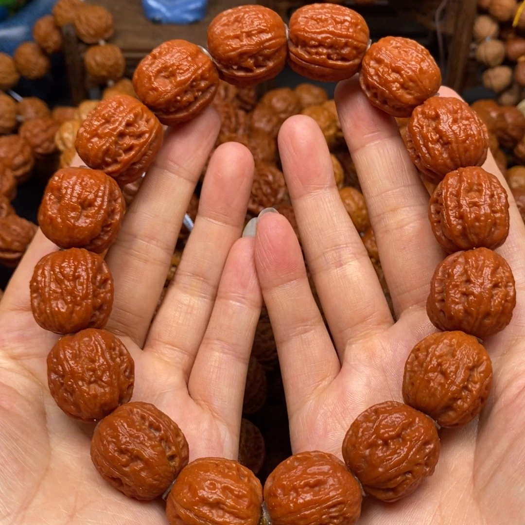 文玩核桃手串肉筋八棱