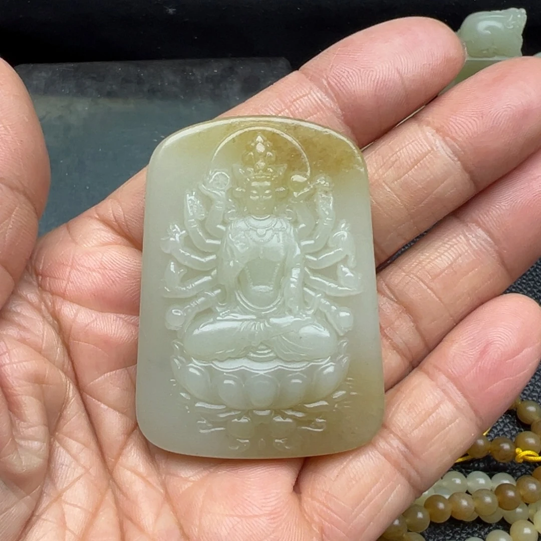 和田玉（糖玉）未镶嵌吊坠(不含链)