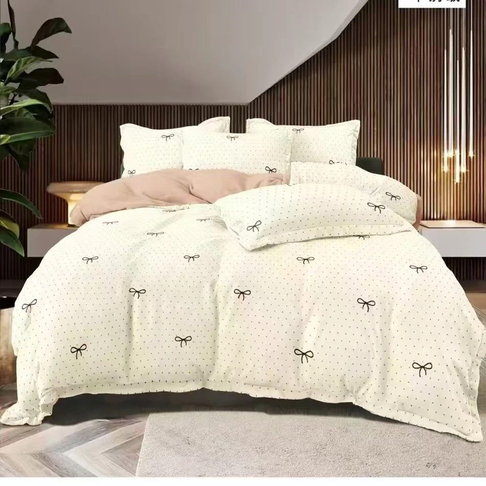 床品套件加厚牛奶绒四件套印花
