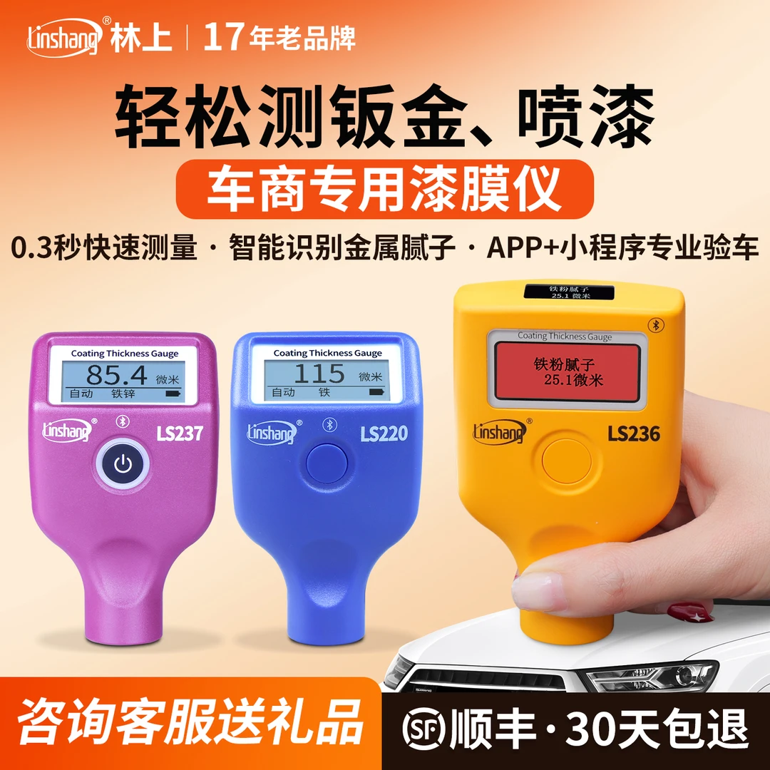 林上LS220漆膜仪二手汽车漆面检测仪高精度测漆仪油漆涂层测厚仪