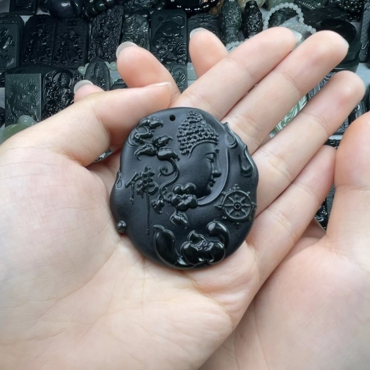 颈饰未镶嵌和田玉花****我