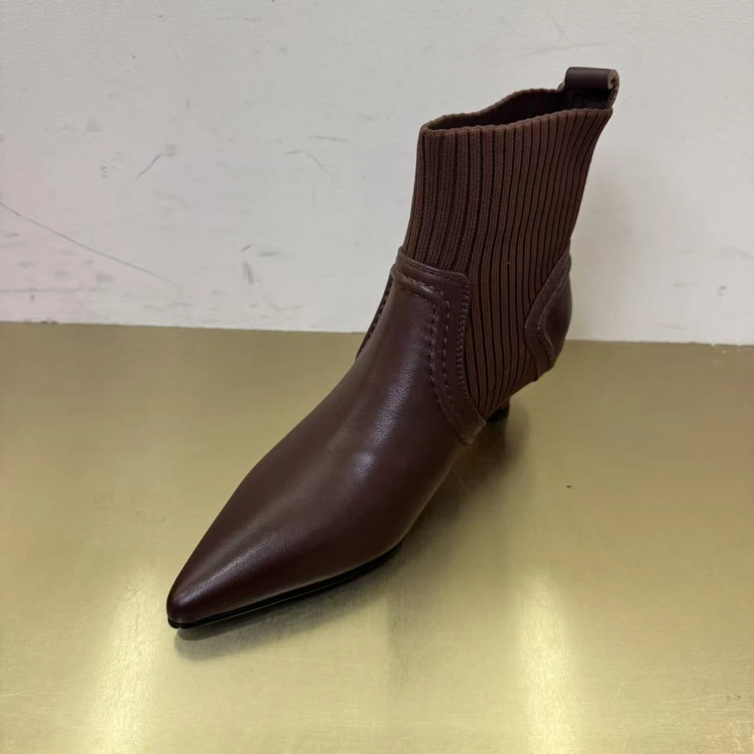 露露严选手工真皮时尚短靴女现货断码347