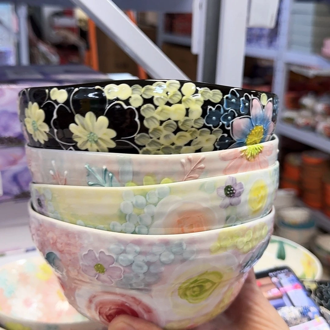 濑户烧7英寸葫芦碗四只看图