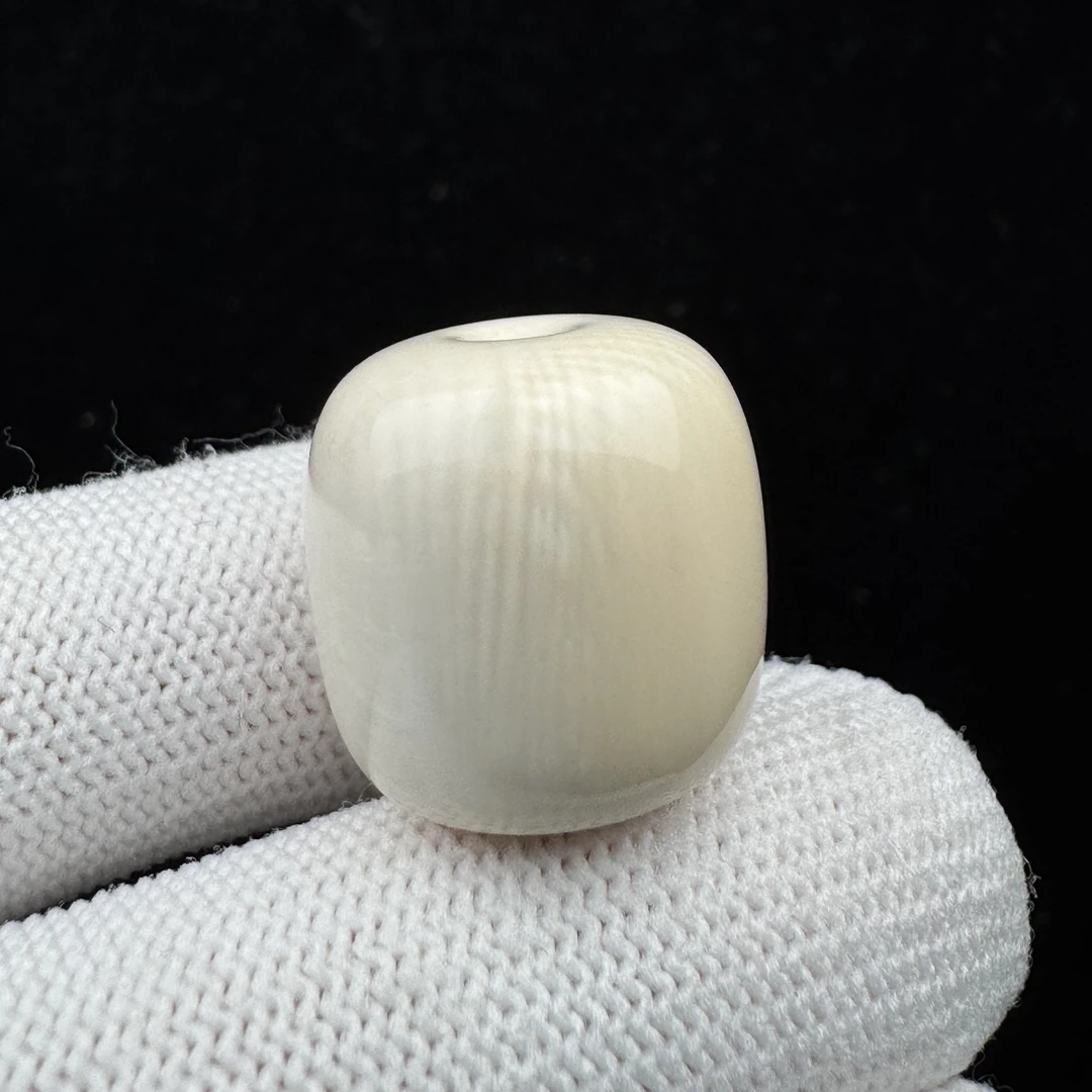 J5701天然猛犸牙桶珠18X18.2mm支持鉴定 假一罚四