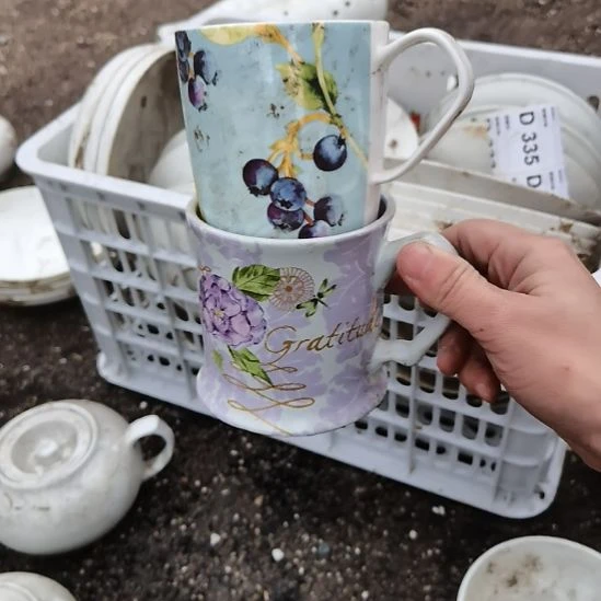 蓝***睛瓷器微瑕不退不换2个