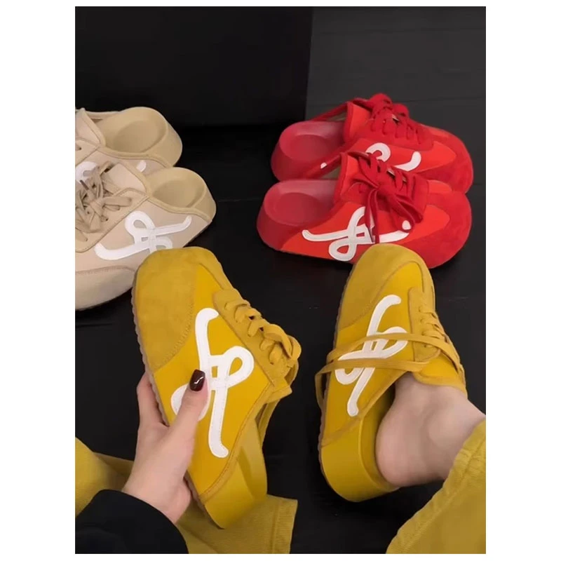 【琼达专属】厚底超火内增高勃肯包头半拖鞋XC-968