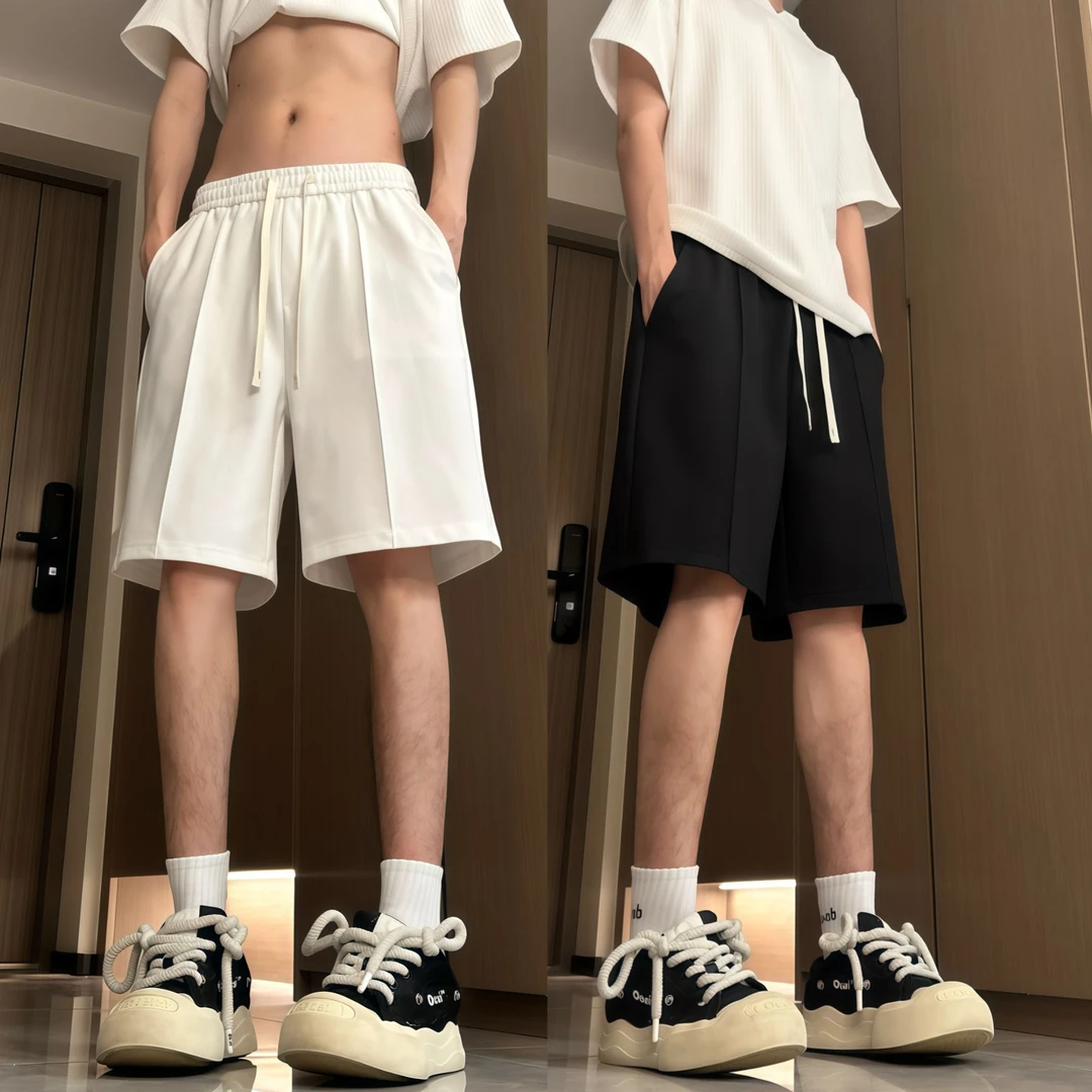 2025爆款短裤男夏季卫裤休闲直筒裤子潮流百搭透气宽松直筒五分裤