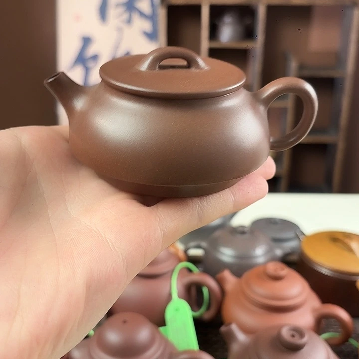 茶壶紫砂宜兴紫砂底槽青小亭