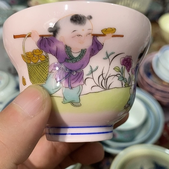 摆件陶景德镇陶瓷主人杯23455