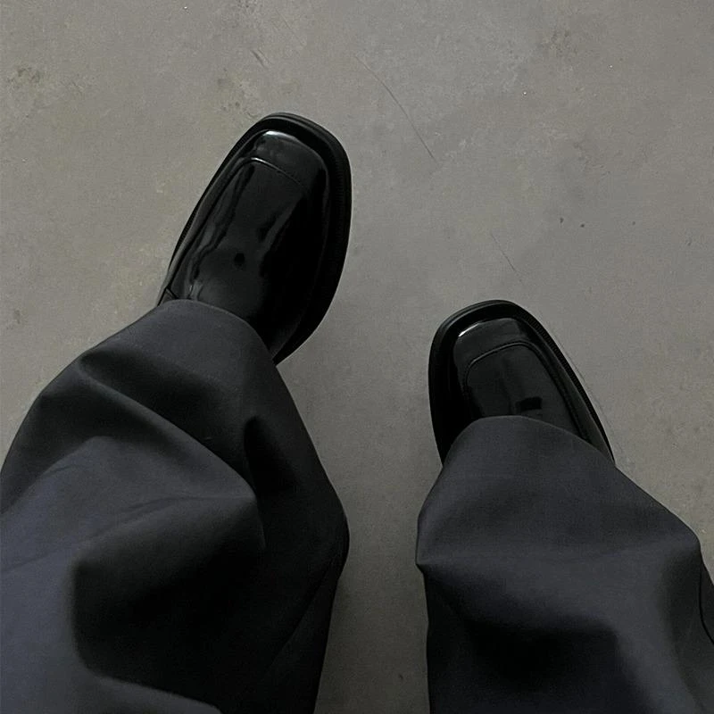 德比鞋方头小皮鞋男款黑色厚底增高休闲英伦风通勤cleanfit鞋子男