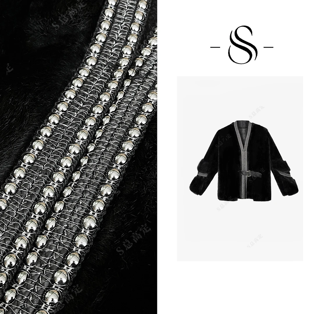 【莎总专属】冬季新款高奢高级感简约风时尚气质显瘦短外套D0193