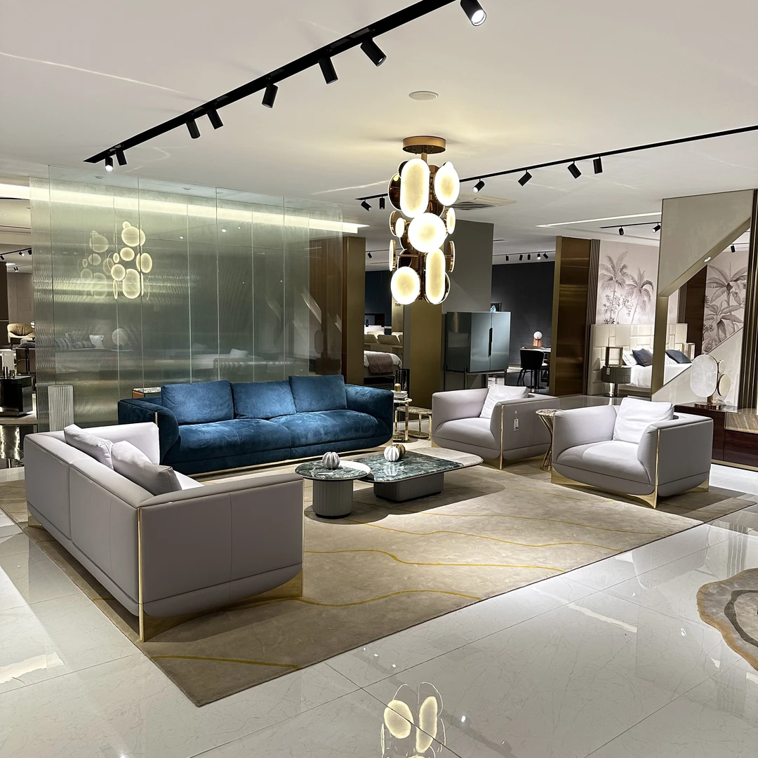 【微笑沙发】意式别墅豪宅沙发客厅成套家用轻奢皮艺头层牛皮简约