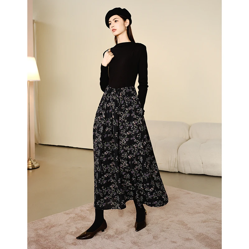 【专享】裙子拼接碎花连衣裙24071151